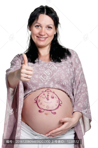 肚子畫畫