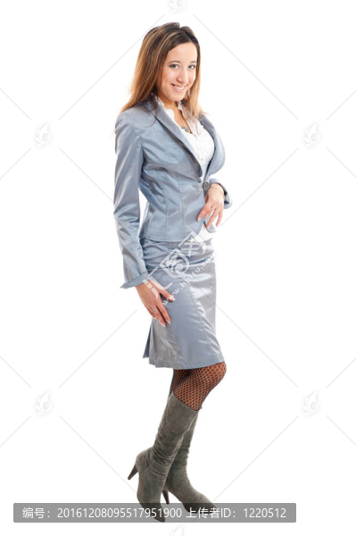 穿西裝的少女