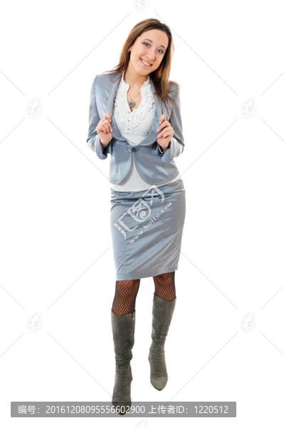 穿西裝的少女