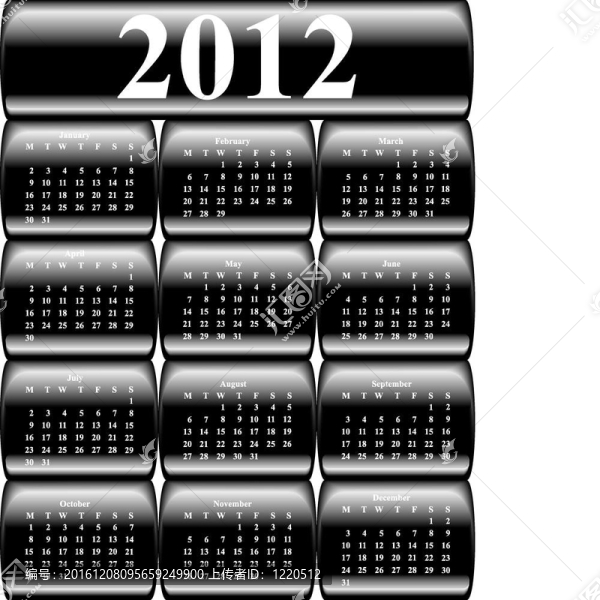 日歷按鈕2012