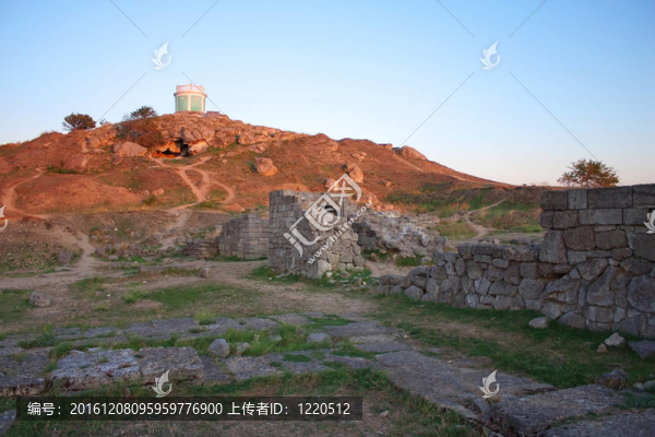 刻赤的古pantikapey遺址；克里米亞；烏克蘭
