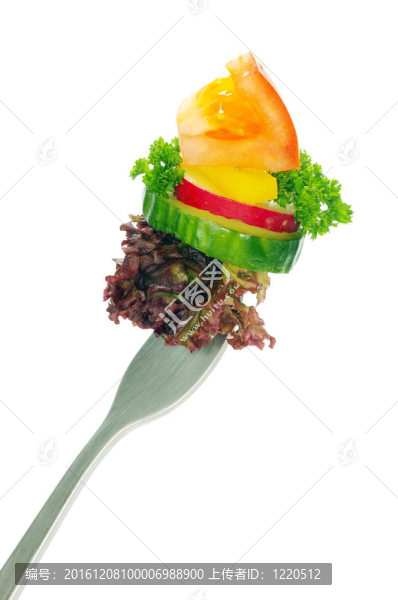 叉子上的食物