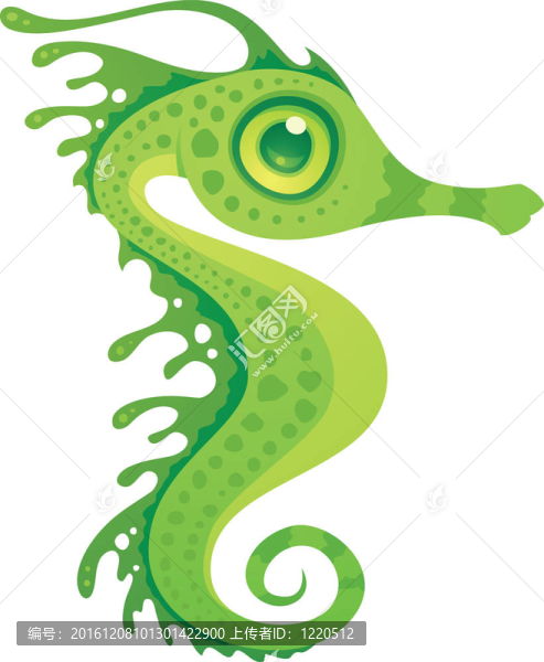 葉狀的海龍海馬