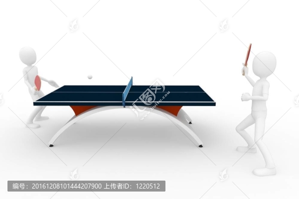 3D男子打乒乓球