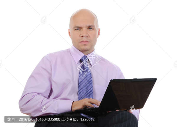 商人與筆記本電腦