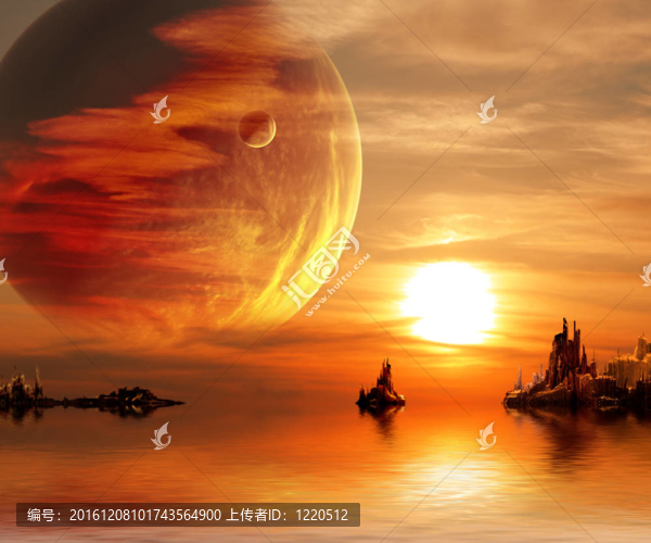 幻想的夕陽