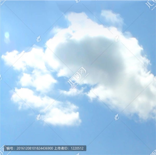 多云天空背景。