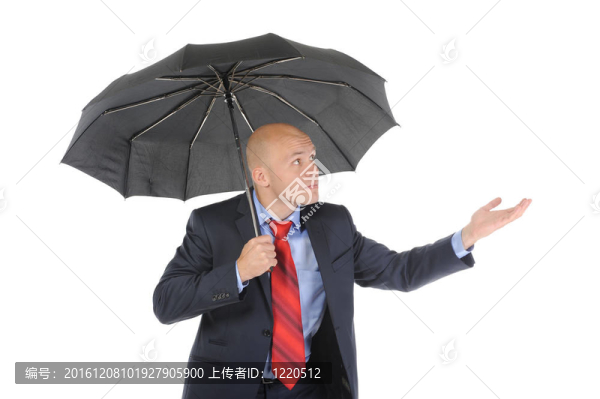 商人用傘的形象