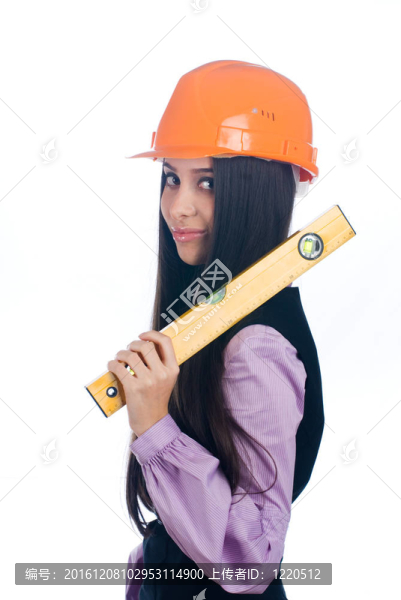 戴頭盔的女人