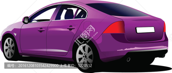 彩色轎車轎車上路。