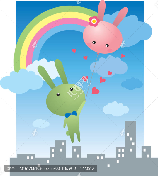 情人節(jié)的兔子情人-匯圖網(wǎng) www.fosd68.com 情人節(jié)的兔子情人