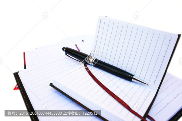 鋼筆和筆記本