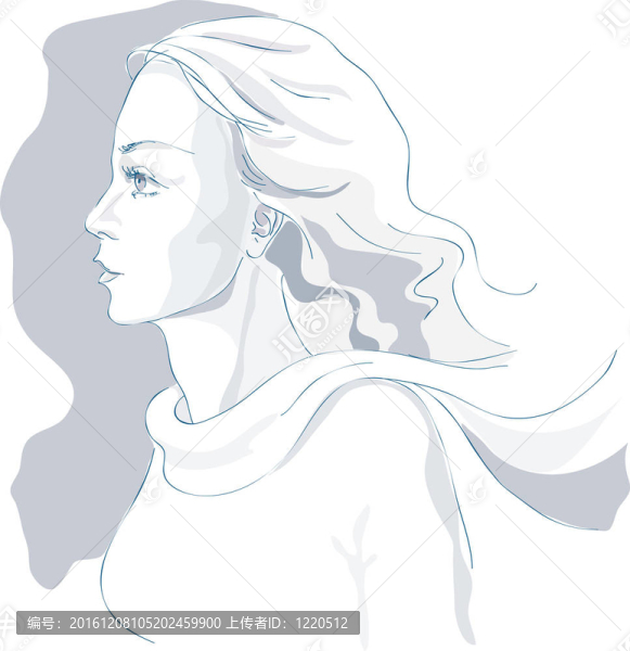 美麗女人畫像