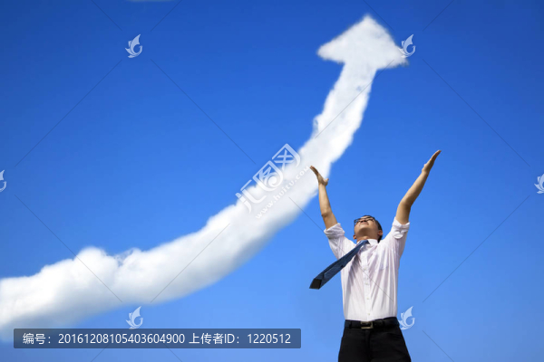 成功商人與業(yè)務(wù)成長(zhǎng)圖云