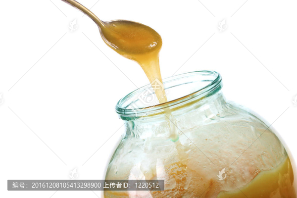 蜂蜜罐和勺子