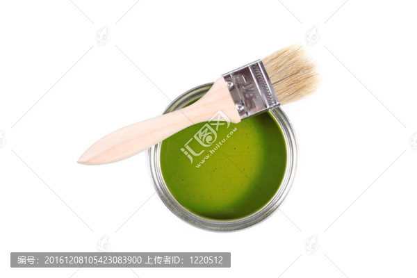 綠色涂料可刷與白色背景隔離