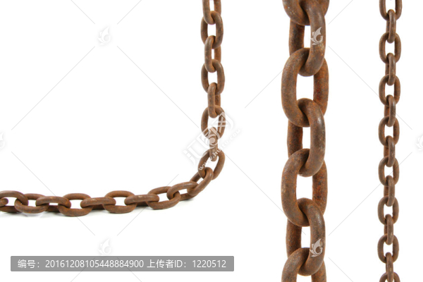 白色背景上孤立的鏈元素