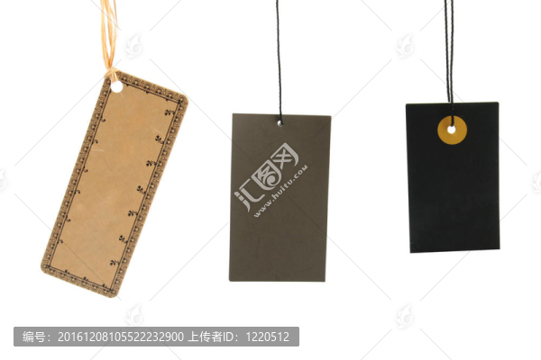 白色背景上的空白紙板標(biāo)簽