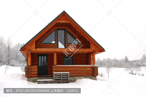 雪中的木屋