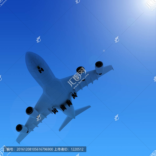 藍天中的飛機
