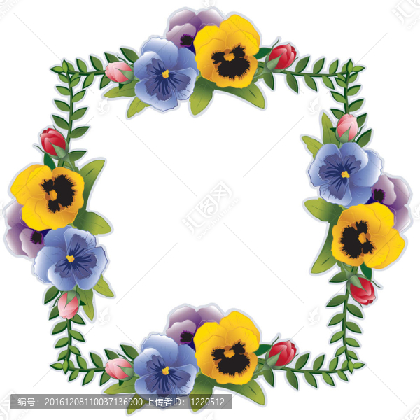 花框；紫羅蘭和玫瑰