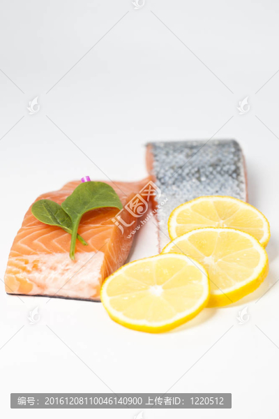 白底鮮三文魚。