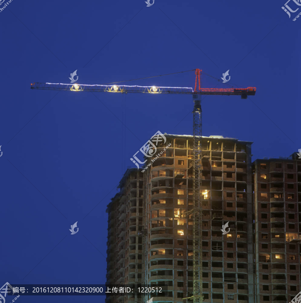 夜間施工現場。