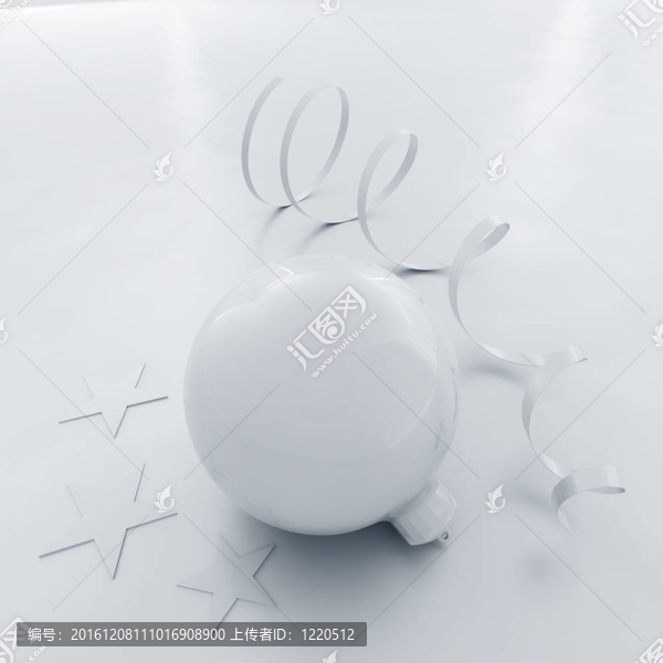 在一個恒星和白色背景上的金屬環(huán)境中性的色調(diào)，圣誕球