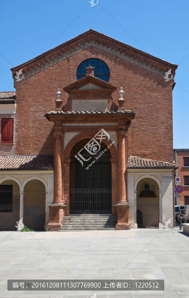 圣安娜的演講。Ferrara。Emilia,Romagna。意大利.