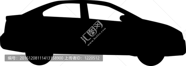白色的汽車剪影