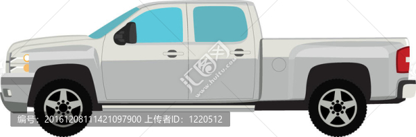 拿起卡車(chē)插圖孤立在白色