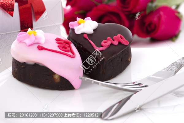 心形玫瑰巧克力