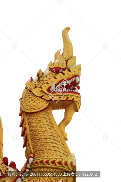 金色的蛇（納加）在教堂門口