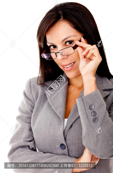 戴眼鏡的商業(yè)女性