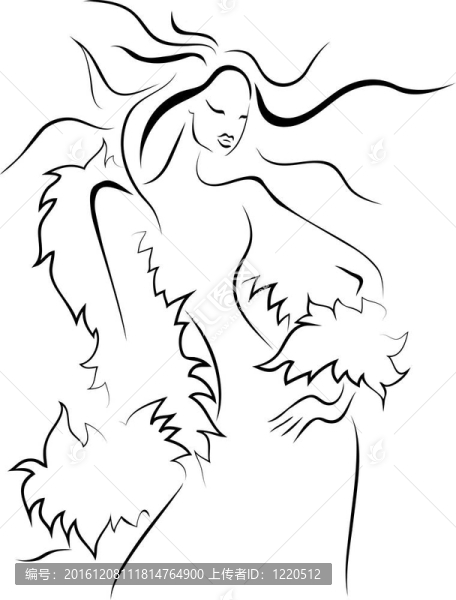 漂亮的年輕女人穿著毛皮