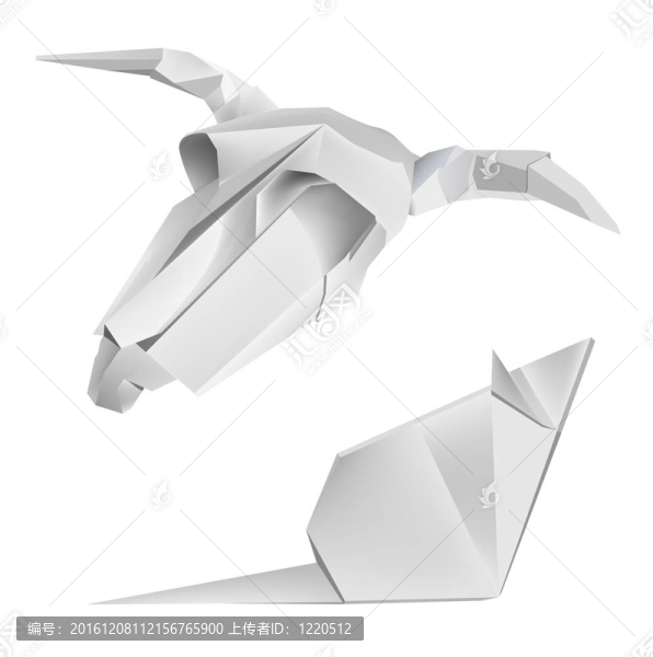 origami_cow_skull_mouse
