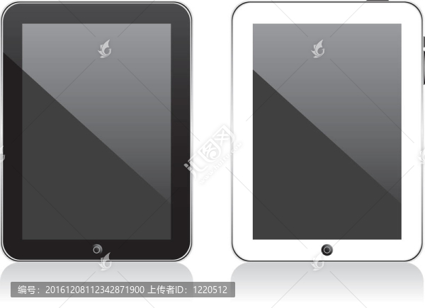 向量概念平板電腦iPad,PS。無透明度效應(yīng)。從而只