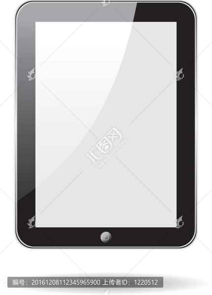 向量概念平板電腦iPad,PS。無透明度效應(yīng)。從而只