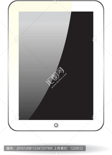 向量概念平板電腦iPad,PS。無透明度效應。從而只