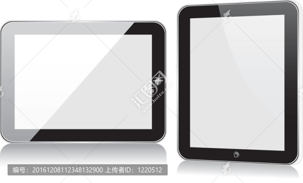 向量概念平板電腦iPad,PS。無(wú)透明度效應(yīng)。從而只