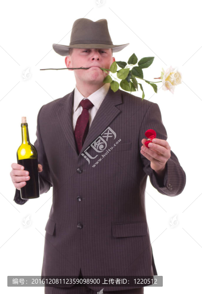 有鮮花和禮物的人