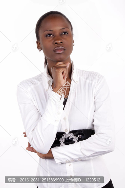 美麗的南非女人體貼的表情