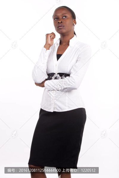 美麗的南非女人體貼的表情