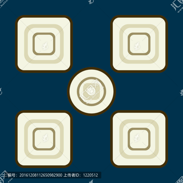 復(fù)古藍(lán)色的方塊