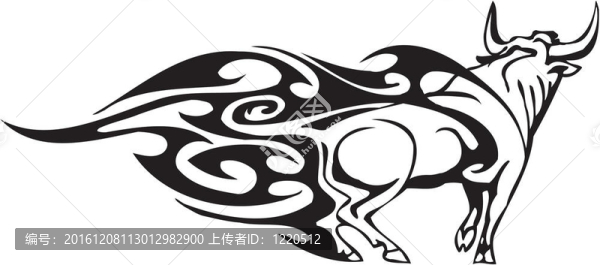 部落風(fēng)格的公牛-圖像。