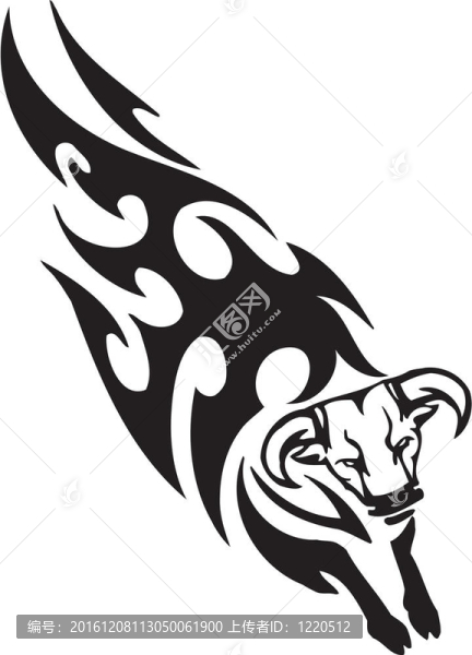 部落風(fēng)格的公牛-圖像。