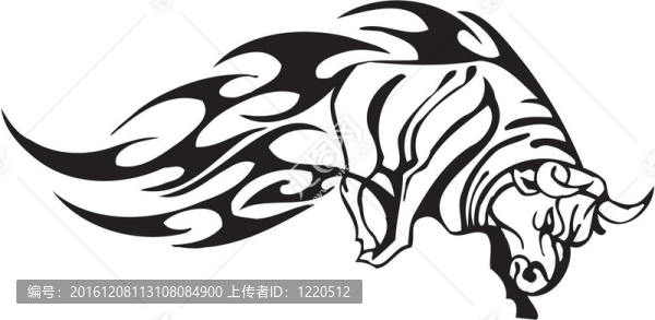 部落風(fēng)格的公牛-圖像。