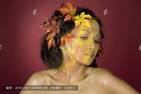 美麗的秋天的臉