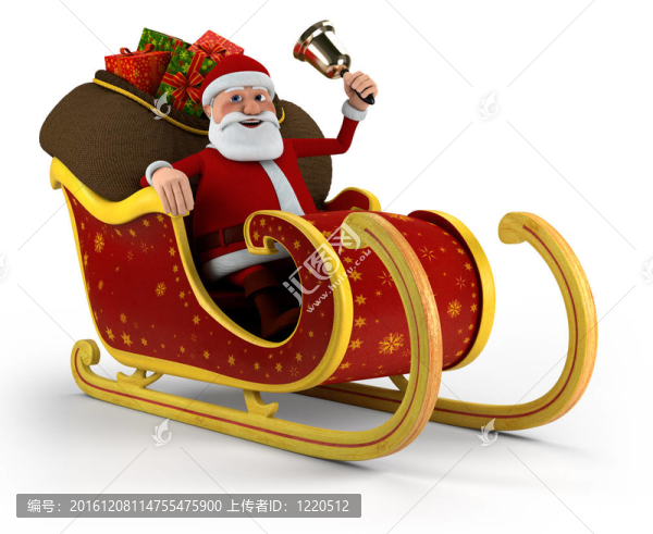 Santa在他的雪橇