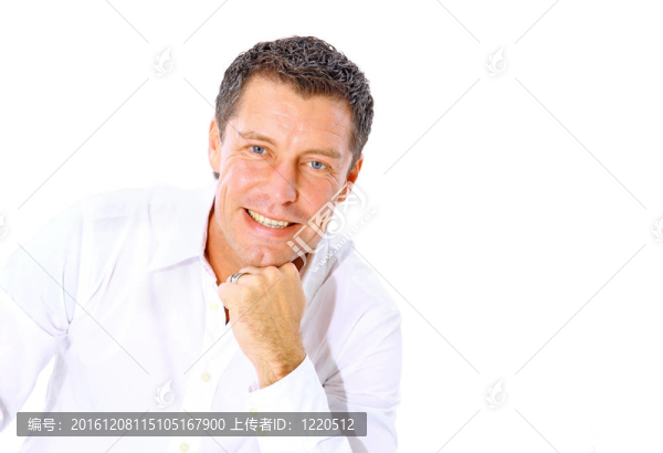 白人背景下的商人